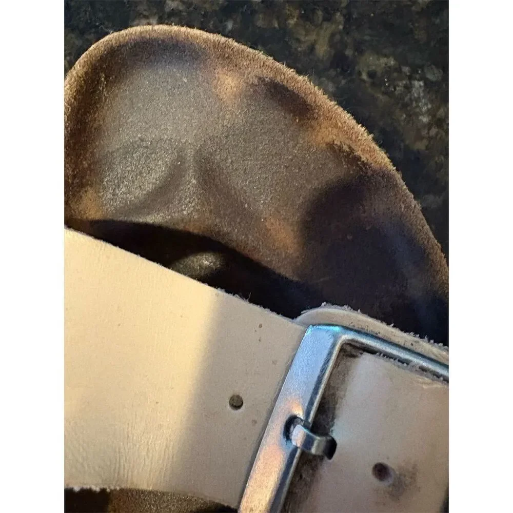 Birkenstock Arizona Women's Sandals Size 6 Ivory Leather Slip-On - Picture 14 of 16
